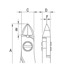 Ergo-tek Cutters with Oval Heads diagram Ergo-tek Cutters with Oval Heads diagram