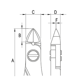 Ergo-tek Cutters with Oval Heads diagram