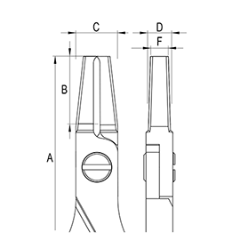 Ergo-tek Cutters - Front Cutters diagram