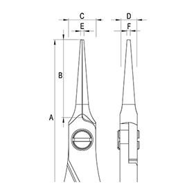 Ergo-tek Pliers - Needle Nose diagram