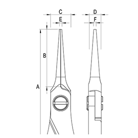 Ergo-tek Pliers - Needle Nose diagram Ergo-tek Pliers - Needle Nose diagram