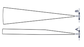 Plastic Precision Tweezers for Electronics Type 249CFR with Straight,  Thick, Beveled, Strong Tips